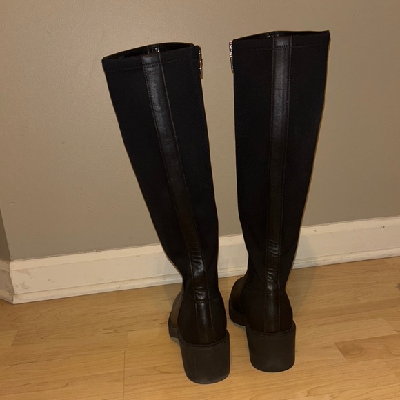 Aerosoles Gabicce Black Leather Knee-High Boots 9 - Picture 5 of 7